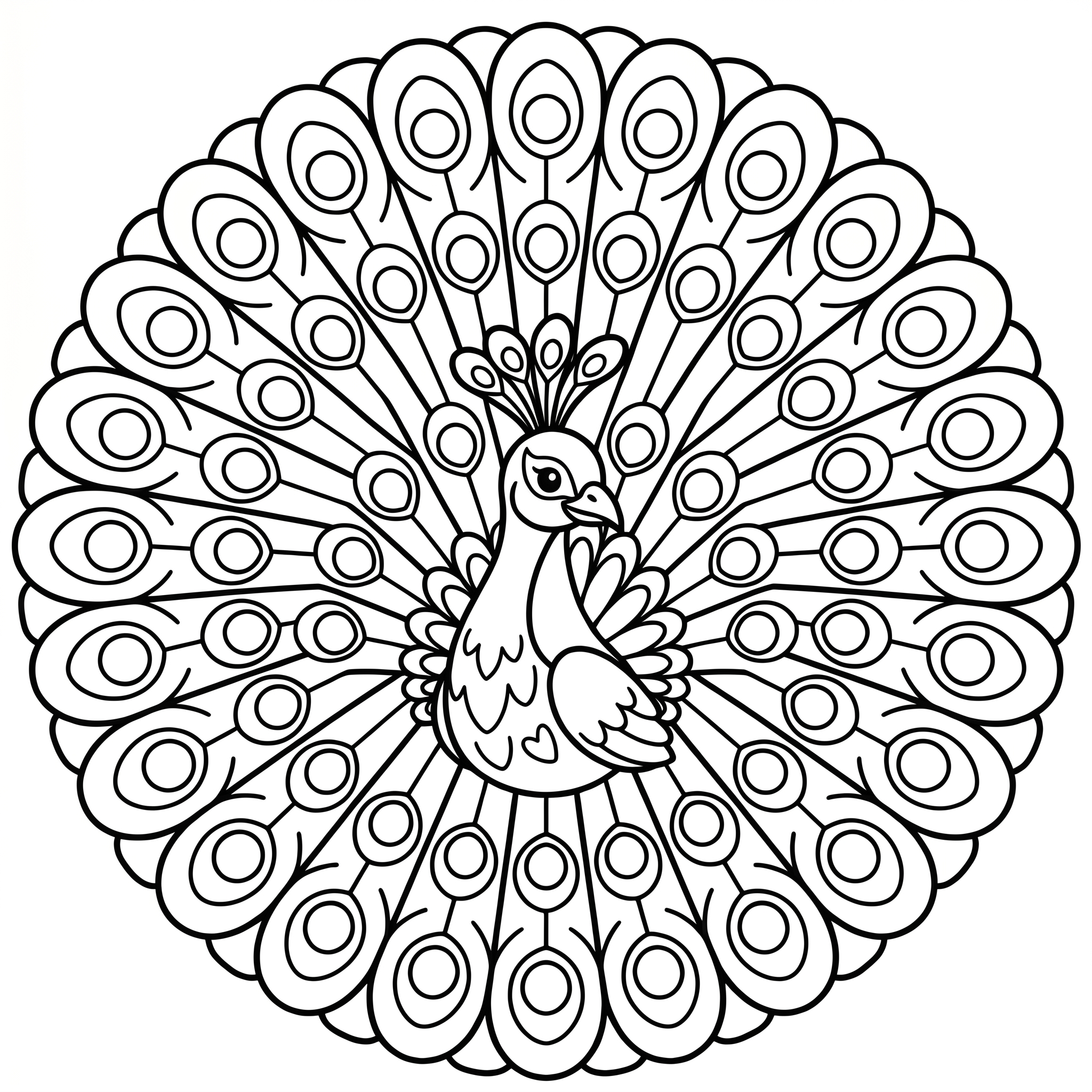 Jungle animal coloring page for kids
